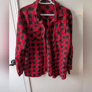 Red and Black Buffalo Plaid Shirt - Classic Check Pattern